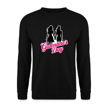 Galentine's Day 2026 Mädchen - Unisex Pullover - Schwarz - Vorne - Alina (178cm) & Michal (187cm)