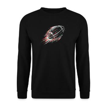 Flying Football – Symbole de dynamique et de vitesse - Sweat-shirt Unisexe - noir - Devant - Alina (178cm) & Michal (187cm)