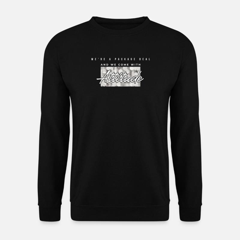 Attitude Geometric Logo Tee - Unisex Pullover - Schwarz