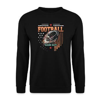 american football - gameday Team Design - Unisex Sweatshirt - black - Front - Alina (178cm) & Michal (187cm)