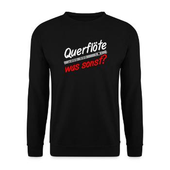 Fanfahrenzug, Spielmannszug,Musikzug,Querflöte (25 - Unisex Pullover - Schwarz - Vorne - Alina (178cm) & Michal (187cm)