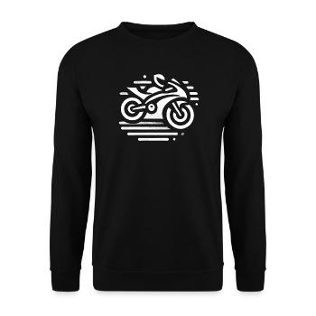 motorcycle - Sweat-shirt Unisexe - noir - Devant - Alina (178cm) & Michal (187cm)