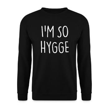 I'M SO HYGGE - Unisex Pullover - Schwarz - Vorne - Alina (178cm) & Michal (187cm)