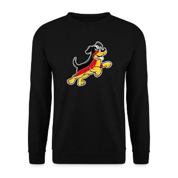 Chien aux couleurs du drapeau allemand 2026 - Sweat-shirt Unisexe - noir - Devant - Alina (178cm) & Michal (187cm)