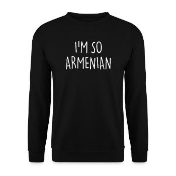 JE SUIS TELLEMENT ARMÉNIEN Arménie - Sweat-shirt Unisexe - noir - Devant - Alina (178cm) & Michal (187cm)
