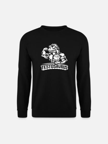 Testosaurus – The Muscular Cybersaurus - Unisex Sweatshirt - black