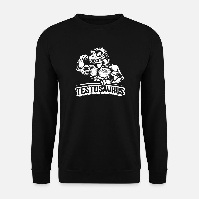 Testosaurus – The Muscular Cybersaurus - Unisex Sweatshirt - black