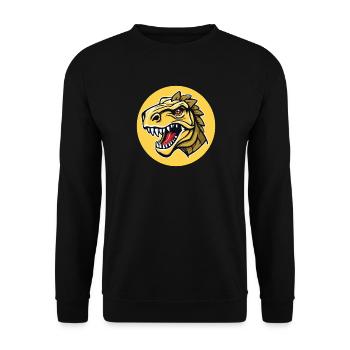 La tête d’un dinosaure à l’allure dangereuse - Sweat-shirt Unisexe - noir - Devant - Alina (178cm) & Michal (187cm)