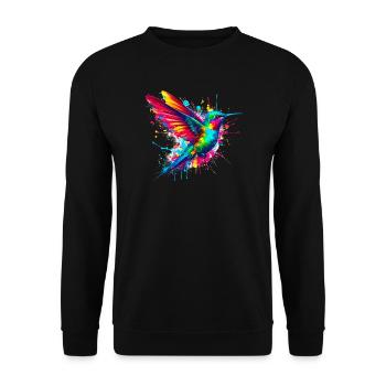 Kolibri - Unisex Pullover - Schwarz - Vorne - Alina (178cm) & Michal (187cm)