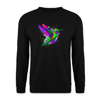 Hummingbird - Unisex Sweatshirt - black - Front - Alina (178cm) & Michal (187cm)