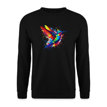 Colibri - Sweat-shirt Unisexe - noir - Devant - Alina (178cm) & Michal (187cm)