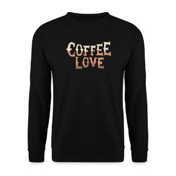 Coffee Love – Stylized Font - Unisex Sweatshirt - black - Front - Alina (178cm) & Michal (187cm)