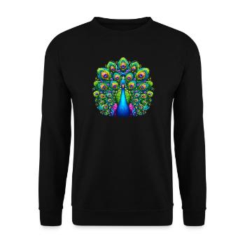 Paon - Sweat-shirt Unisexe - noir - Devant - Alina (178cm) & Michal (187cm)