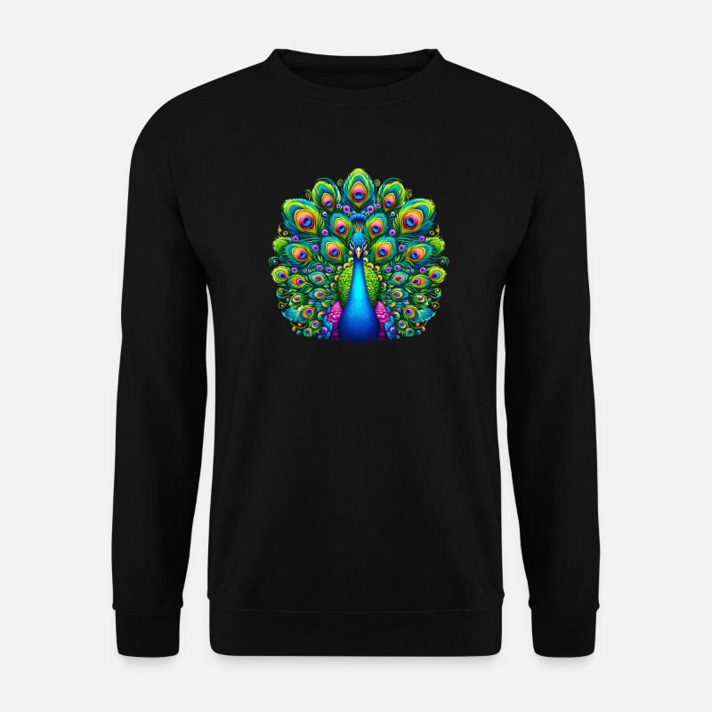 Peacock - Unisex Sweatshirt - black