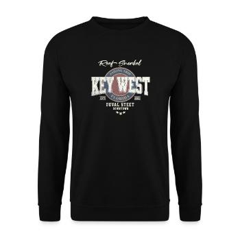 Vintage Key West Design Air Conditioning - Unisex Sweatshirt - black - Front - Alina (178cm) & Michal (187cm)