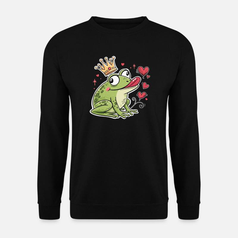 Froschkönig Karneval Fasching Konfetti - Unisex Pullover - Schwarz