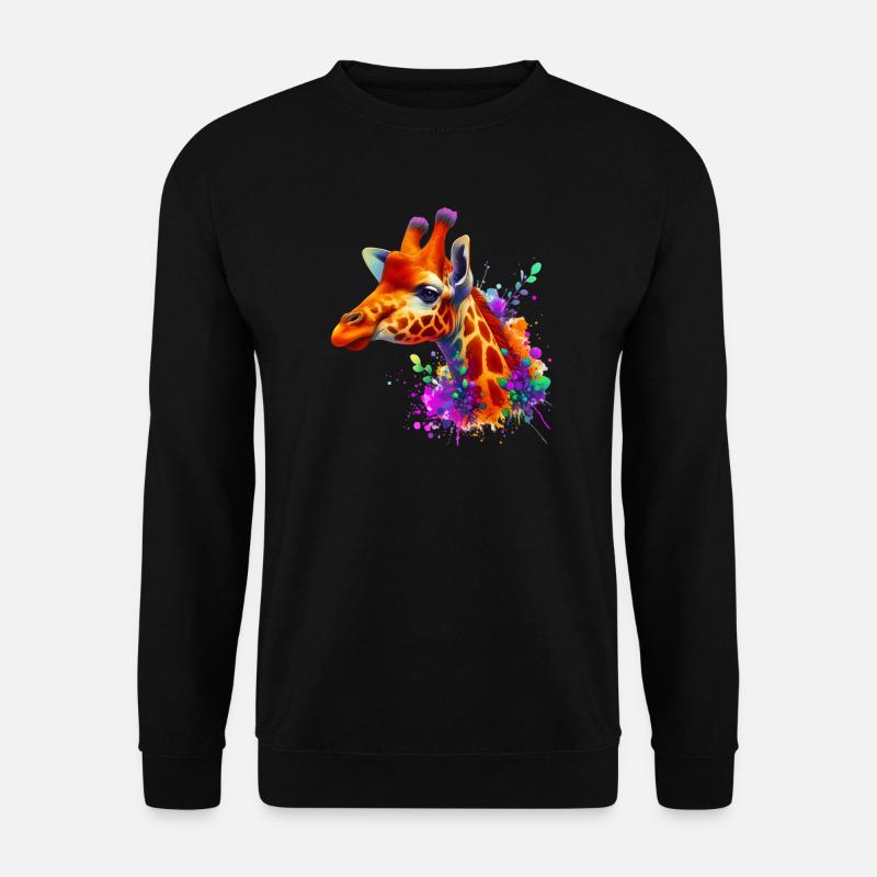 Giraffe - Unisex Pullover - Schwarz