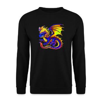 Dragon - Unisex Sweatshirt - black - Front - Alina (178cm) & Michal (187cm)