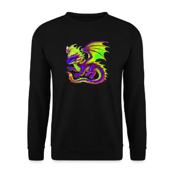 Dragon - Unisex Sweatshirt - black - Front - Alina (178cm) & Michal (187cm)