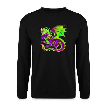 Dragon - Unisex Sweatshirt - black - Front - Alina (178cm) & Michal (187cm)