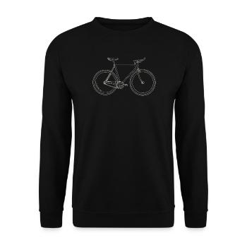 Bike Line Sketch Emblem - Unisex Sweatshirt - black - Front - Alina (178cm) & Michal (187cm)