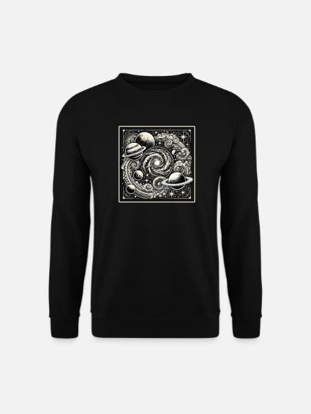Cosmic Universe Retro Style - Unisex Sweatshirt - black
