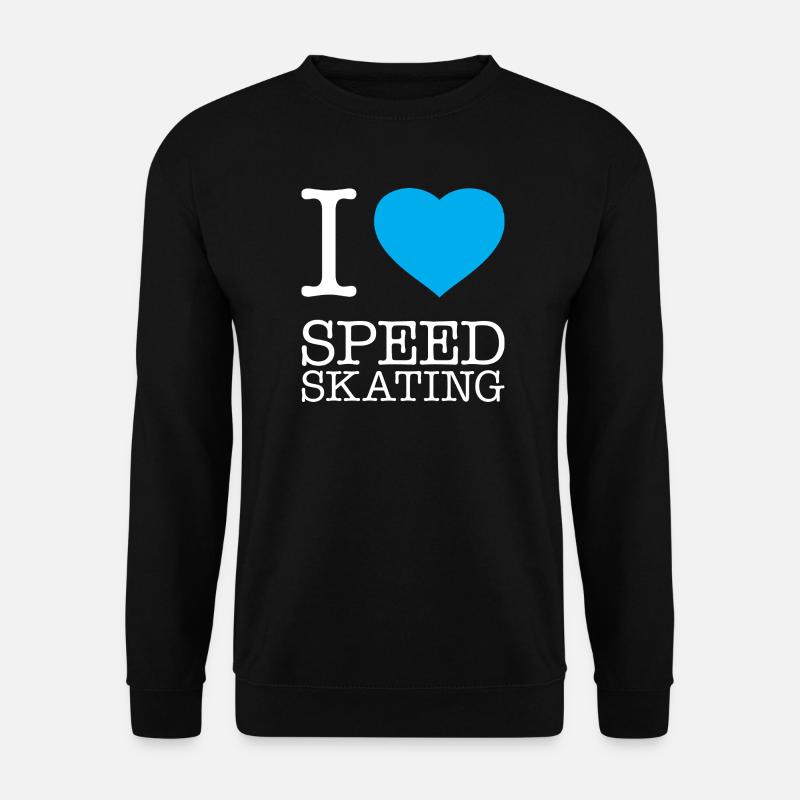 I LOVE SPEED SKATING Eisschnellauf - Unisex Sweatshirt - black