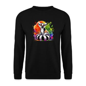 Lemur - Unisex Sweatshirt - black - Front - Alina (178cm) & Michal (187cm)