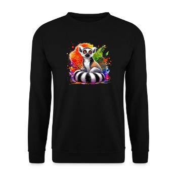 Lémurien - Sweat-shirt Unisexe - noir - Devant - Alina (178cm) & Michal (187cm)