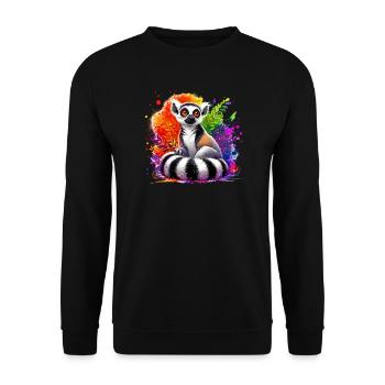 Lemur - Unisex Sweatshirt - black - Front - Alina (178cm) & Michal (187cm)