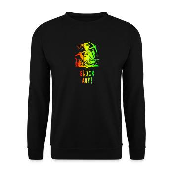 Good luck! Mining Design - Unisex Sweatshirt - black - Front - Alina (178cm) & Michal (187cm)