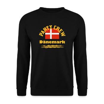 Dänemarkurlaub Party Crew Feiern Ferien Strand - Unisex Pullover - Schwarz - Vorne - Alina (178cm) & Michal (187cm)