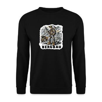 Hard work in mining - Unisex Sweatshirt - black - Front - Alina (178cm) & Michal (187cm)