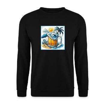 Beer & Beach – Les vacances parfaites - Sweat-shirt Unisexe - noir - Devant - Alina (178cm) & Michal (187cm)