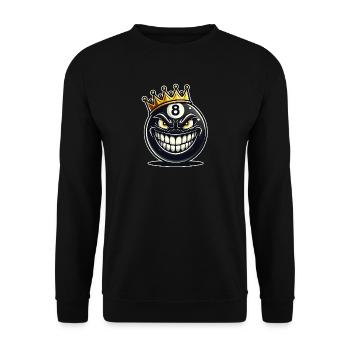 Billiards King - Unisex Sweatshirt - black - Front - Alina (178cm) & Michal (187cm)