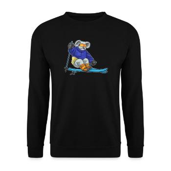 Koala Skier Ski Sports d’hiver - Sweat-shirt Unisexe - noir - Devant - Alina (178cm) & Michal (187cm)