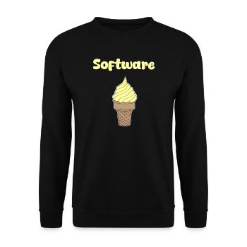 Software Eis Vanille - Unisex Pullover - Schwarz - Vorne - Alina (178cm) & Michal (187cm)