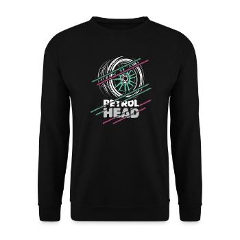 Petrolhead – Motorsport & Tuning Rim Design - Unisex Sweatshirt - black - Front - Alina (178cm) & Michal (187cm)