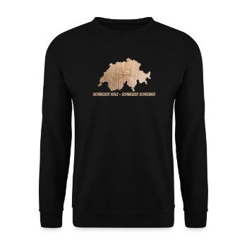 Bois suisse – Charpentier suisse | Pour les artisans - Sweat-shirt Unisexe - noir - Devant - Alina (178cm) & Michal (187cm)