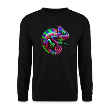 Chameleon - Unisex Sweatshirt - black - Front - Alina (178cm) & Michal (187cm)