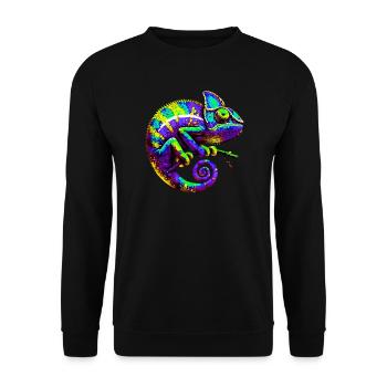 Chameleon - Unisex Sweatshirt - black - Front - Alina (178cm) & Michal (187cm)