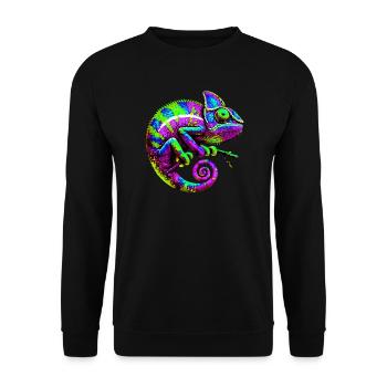 Chamäleon - Unisex Pullover - Schwarz - Vorne - Alina (178cm) & Michal (187cm)
