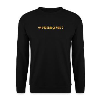 Leopard text on black background - Unisex Sweatshirt - black - Front - Alina (178cm) & Michal (187cm)