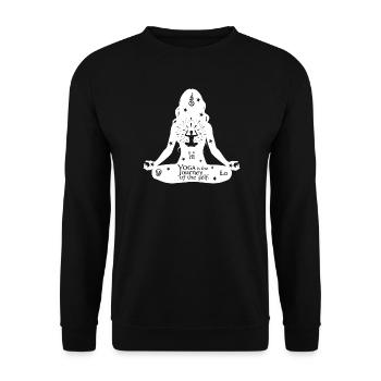 Yoga Art #8 - Unisex Sweatshirt - black - Front - Alina (178cm) & Michal (187cm)