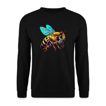 Biene - Unisex Pullover - Schwarz - Vorne - Alina (178cm) & Michal (187cm)