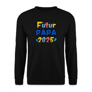 Future Dad 2025 Rainbow - Unisex Sweatshirt - black - Front - Alina (178cm) & Michal (187cm)