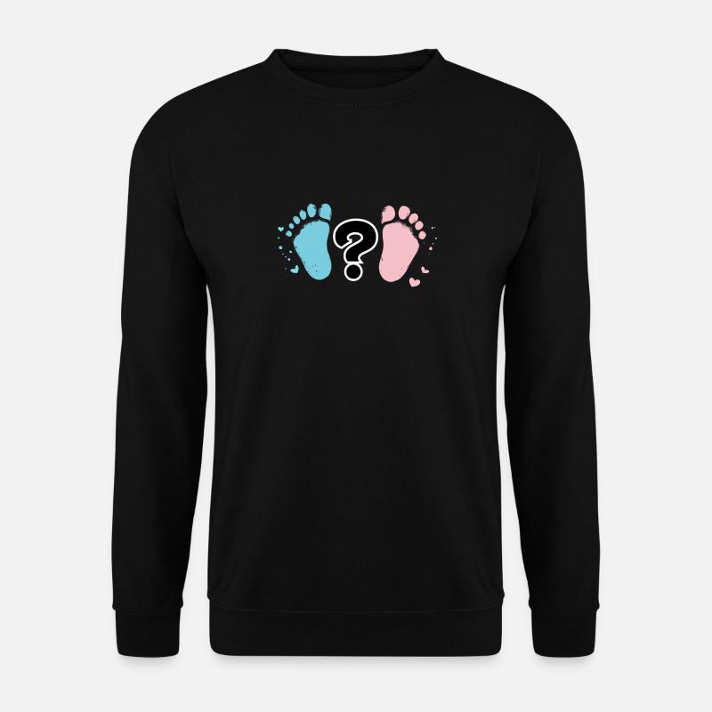 Pastel Baby Footprints and Question - Unisex Sweatshirt - black
