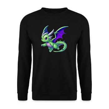 Dragon - Unisex Sweatshirt - black - Front - Alina (178cm) & Michal (187cm)