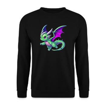 Dragon - Unisex Sweatshirt - black - Front - Alina (178cm) & Michal (187cm)