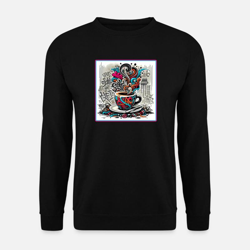 Espresso Graffiti - Unisex Pullover - Schwarz